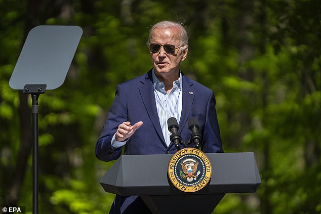 “Just to be clear, especially the young people, Crooked Joe Biden is responsible for banning TikTok,” Trump said