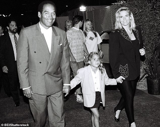 Sydney lives a quiet life in St. Petersburg, where she moved with OJ after he was found not guilty of murdering her mother Nicole.  She is pictured with her parents in 1991