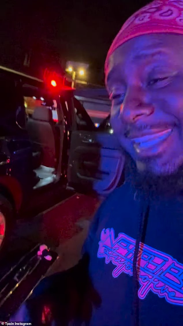 The 39-year-old rapper went live on Instagram and showed the aftermath of the crash, after a speeding driver rear-ended his car and fled the scene.