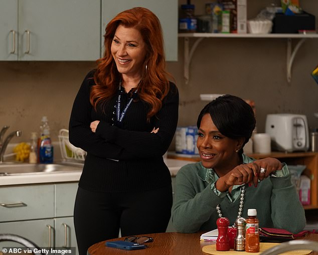 “Since I now use this website to pitch myself on TV shows, I would also like to play Melissa Schemmenti's mother on Abbott Elementary,” she said, referring to the character of Lisa Ann Walter (left).