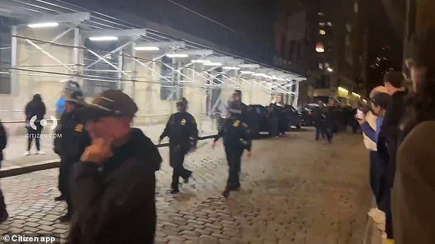 In a statement on Instagram on Monday, New York University officials warned protesters to clear the plaza by 4 p.m. or face consequences.  The mass arrests started around 8:30 p.m