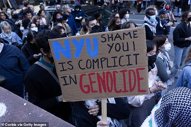 Pro-Palestinian students and faculty at NYU occupied a campus square on Monday, declaring it a solidarity camp for Gaza