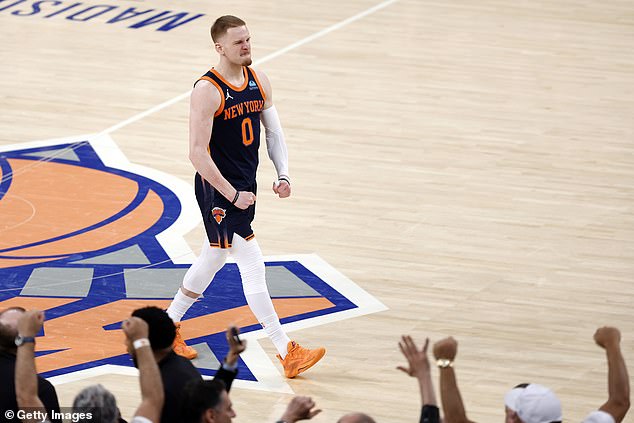 Donte DiVincenzo walks off the floor after his go-ahead 3-pointer Monday night