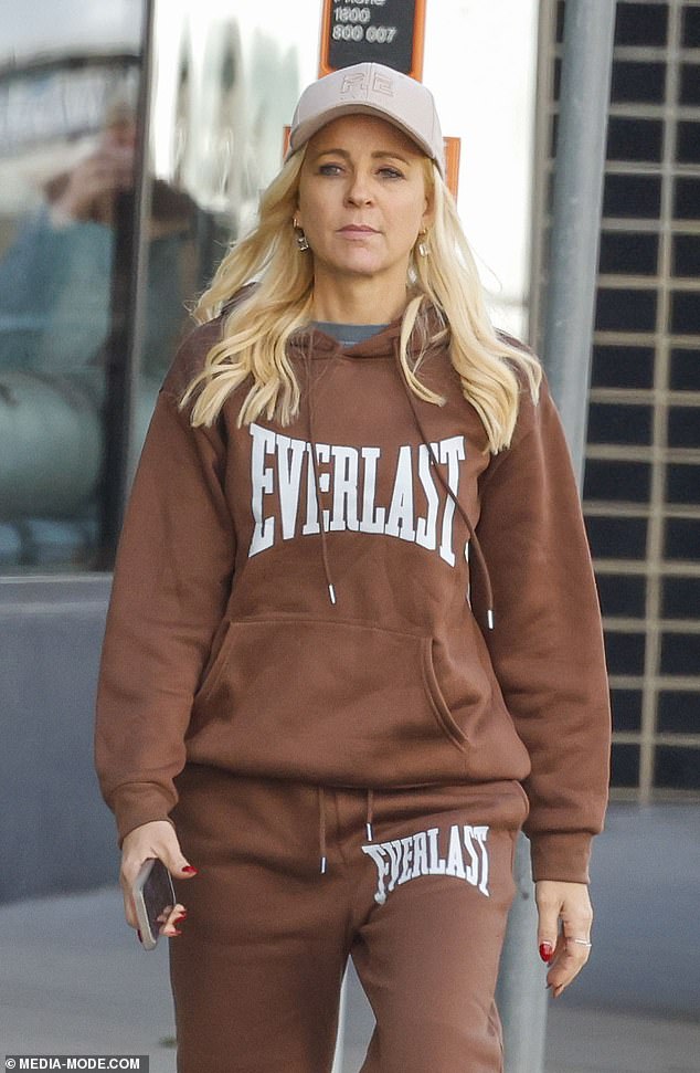 The Hit Network drive radio star, 43, looked very cozy as she rocked a brown Everlast tracksuit, which can be found on the shelves of the popular Australian store