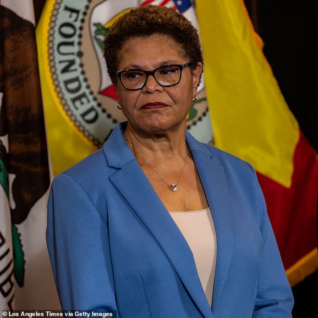 Karen Bass was in the house with her family when Hunter broke a window and gained access to the Getty House, the mayor's official residence.