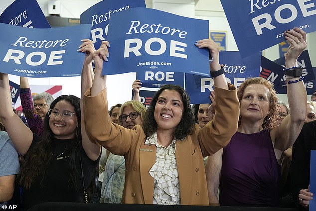 Biden, at 81, the oldest president in U.S. history, appeared before supporters at a community college in Tampa, a week before Florida banned abortions in the past six weeks.