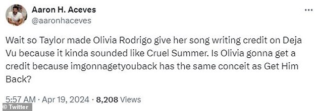 1713933979 547 Taylor Swifts new track imgonnagetyouback sparks comparisons to Olivia Rodrigo