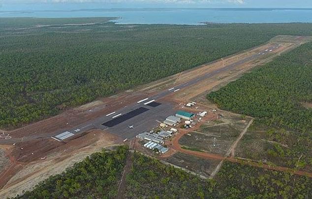 A charter plane reportedly flew from Mungalalu Truscott Airbase (pictured) to Perth carrying some asylum seekers, but one man went missing and was not found until days later