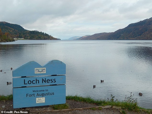 The 59-year-old said his 'heart skipped a beat' when he saw the dark shape - which he says is 5.5 meters long - rising to the surface (Picture: Loch Ness)