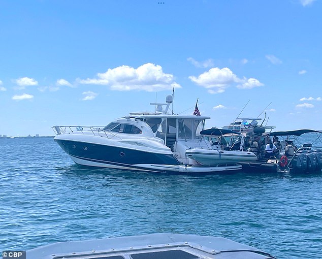 A luxury yacht in Florida was stopped with more than 20 Haitian migrants crammed inside in a shocking smuggling operation