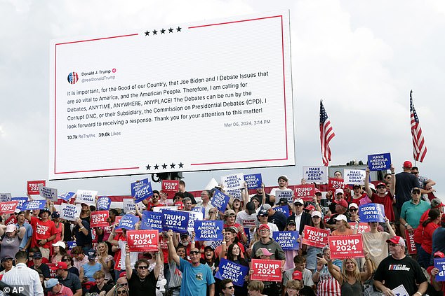 Trump supporters gathered in Wilmington, North Carolina on Saturday.  The rally was canceled due to a thunderstorm