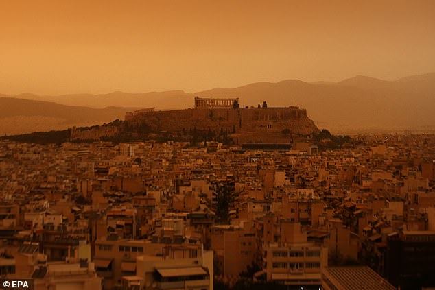Saw the Acropolis Hill in a different color yesterday
