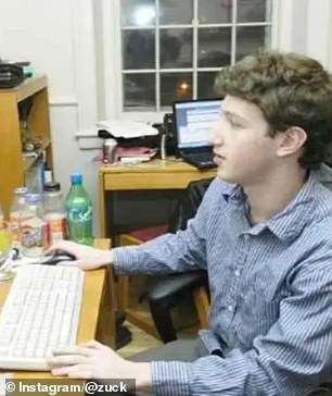 Mark Zuckerberg founded Facebook in 2004 from his dorm room at Harvard University (photo)