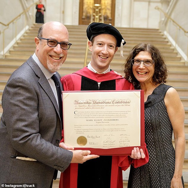 Mark Zuckerberg went back to college and graduated in 2017 after dropping out of Harvard when Facebook took off in 2004