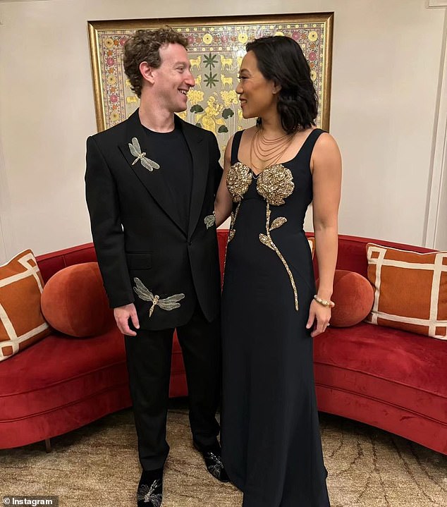 Zuckerberg and his wife Priscilla Chan were dressed to impress Anant Ambani's $1 million watch last month at a lavish pre-wedding party that fellow attendee Ivanka Trump labeled 