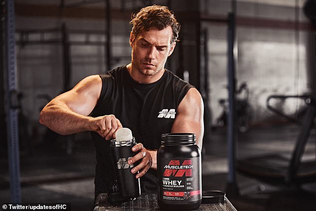 Actor Henry Cavill, known for his rocky body, teamed up with protein powder company MuscleTech for 2022.