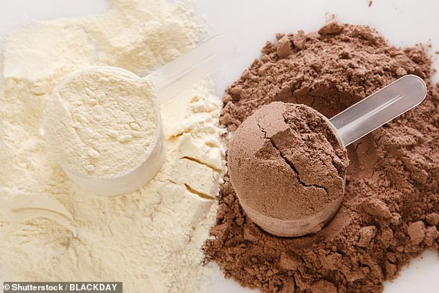 Protein powders can be made from animal products such as milk and plant products such as soy.