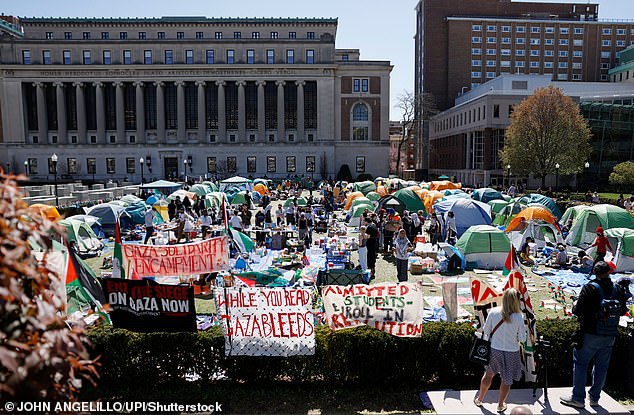 The Columbia alum, 82, condemned the series of campus demonstrations involving physical violence as 