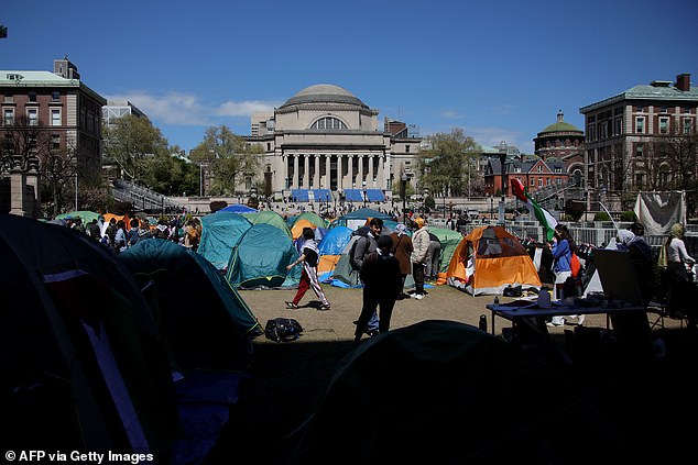 So-called 'Gaza encampments' have become a common sight on campuses in recent weeks, with students setting up tents and refusing to move despite law enforcement