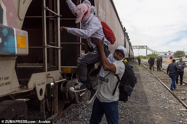 Many men, women and children made the treacherous journey as they waited their lives atop La Bestia – or 'the Beast' – to reach the border to claim asylum