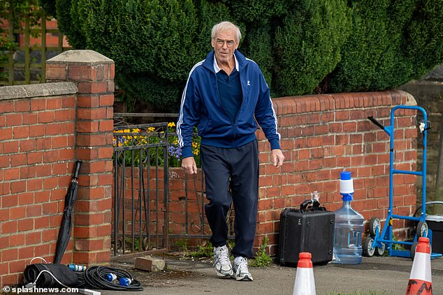 The actor was seen on the streets of Yorkshire filming scenes for the upcoming biopic