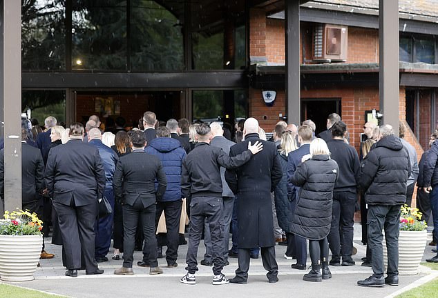 Crowds of people attended George's moving service earlier today