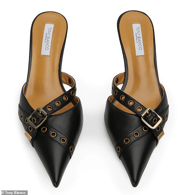 Shoppers have noticed a similarity to Tony Bianco's Kelsey Black Nappa Heels ($199.95)