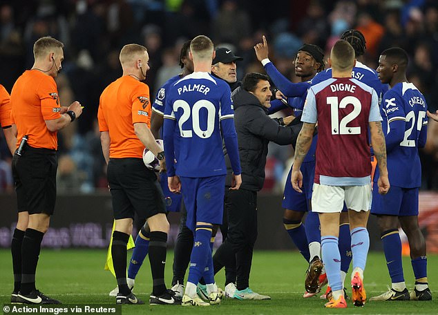 The striker was angry that the Blues did not get a winner when VAR disallowed a goal