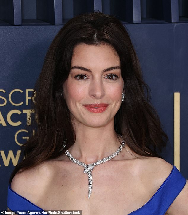 Anne Hathaway, 41, takes care of her skin by wearing La Roche-Posay SPF every day