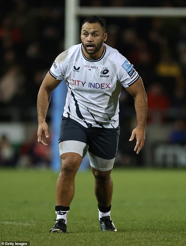 Vunipola during the Gallagher Premiership Rugby match between Sale Sharks and Saracens at AJ Bell Stadium on December 22, 2023 in Salford