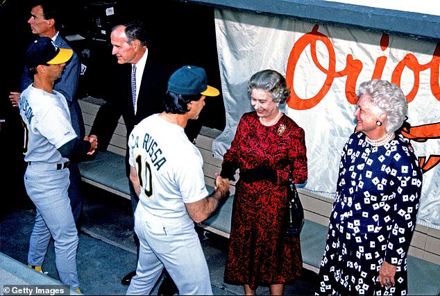 Queen Elizabeth also greeted members of the opposing team, the Oakland Athletics, who ultimately won the game against the Orioles, but by then her majesty was long gone.