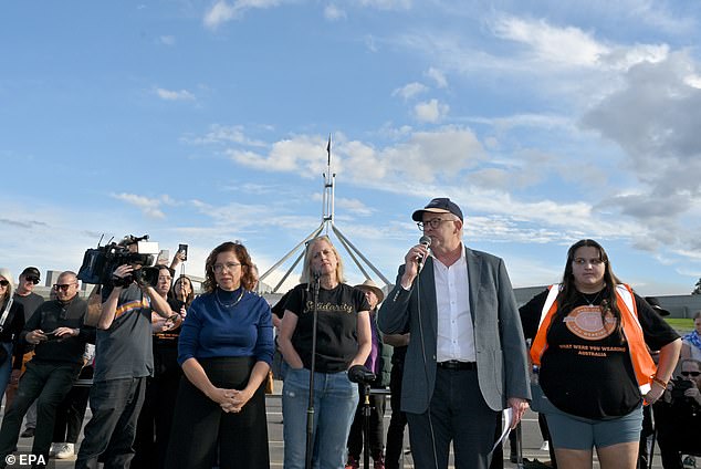 Mr Albanese (pictured) claimed event organizers had banned him from speaking at the meeting, which Ms Williams (pictured right) said was a lie