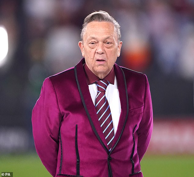 Moyes will hold talks with owner David Sullivan (pictured) at the end of the season.