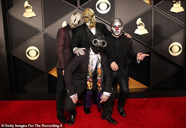 The band received a 2024 Grammy nomination for Best Metal Performance for their song Hive Mind.  The members attending the ceremony were dressed in their band attire