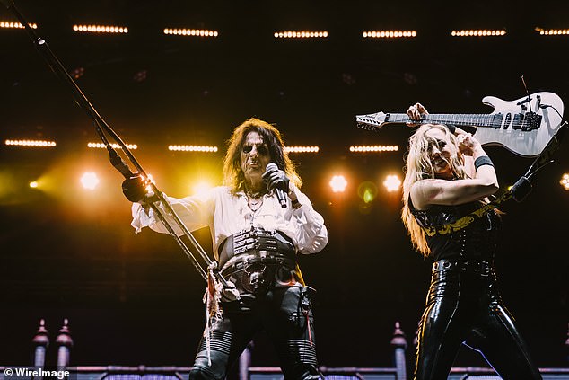 American icons Alice Cooper, 76, (left) and Deborah Harry rocked Melbourne's Pandemonium festival on Saturday night