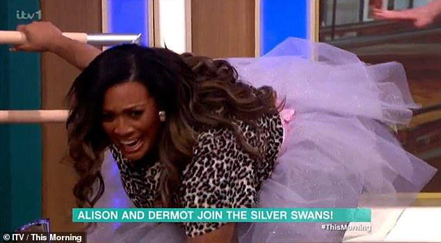 Alison Hammond made a ballet class blunder when she fell during a live dance session on Tuesday's This Morning