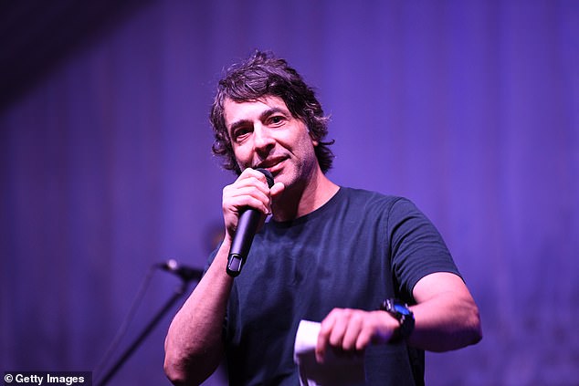 The British comedian followed in the footsteps of 49-year-old comedian Arj Barker (pictured) on Monday evening when he brought his show in Sydney to an abrupt halt due to a disruptive fan who continued to use his phone.