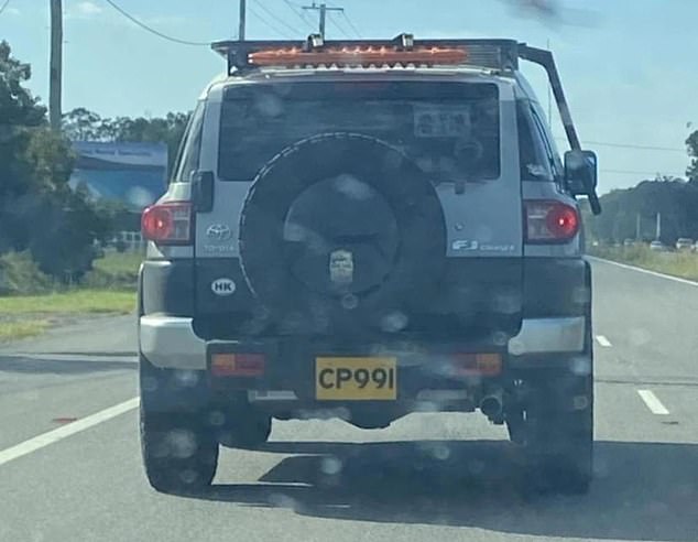 Australian motorists were stunned to see a car with an unusual license plate driving through the country