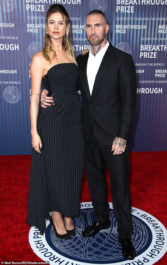 Behati Prinsloo, 35, and Adam Levine, 45, were a stylish couple at the 10th Breakthrough Prize Awards Ceremony and Gala in Los Angeles on Saturday