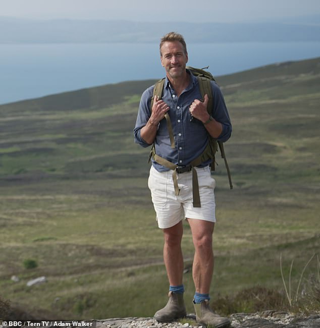 The TV adventurer said it was 'ironic' that it hadn't happened on one of his trips to the jungle or desert (photographed in the Scottish Highlands)