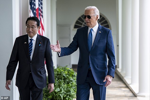 President Joe Biden (right) said he was 