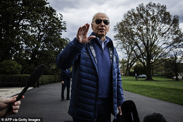 President Joe Biden leaves the White House to head to Baltimore to tour the site of the collapsed Francis Scott Key Bridge