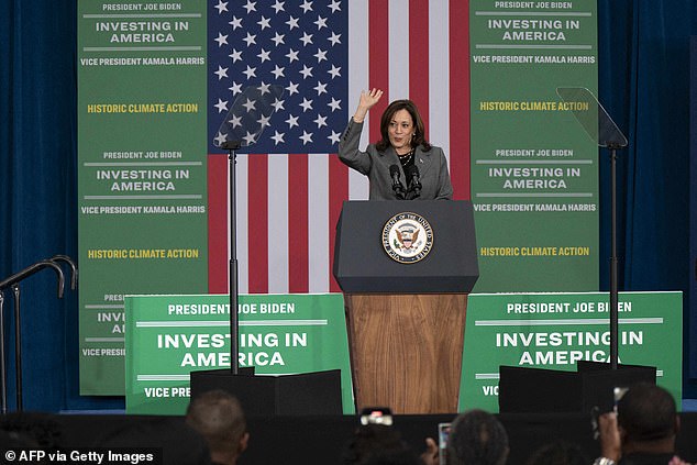 Eight groups will receive tens of billions in taxpayer money, the Biden White House announced today, in an effort to help struggling Americans reduce their carbon emissions.  Vice President Kamala Harris traveled to Charlotte, North Carolina on Thursday to unveil the funds (photo)