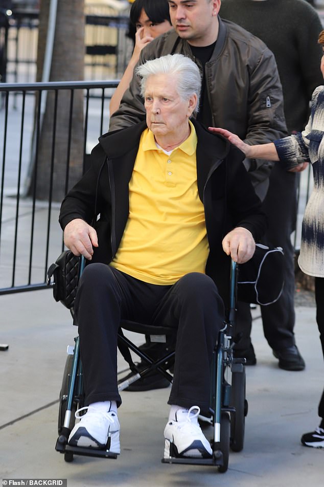 Brian Wilson, the mastermind behind The Beach Boys' best music, was seen on Sunday for the first time since his family announced he had been diagnosed with dementia.