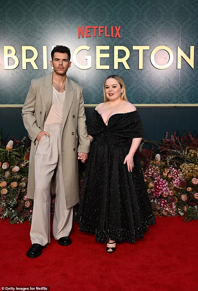 The pair walked the red carpet earlier on Sunday at the Australian launch of Bridgerton season three in Bowral, NSW, holding hands