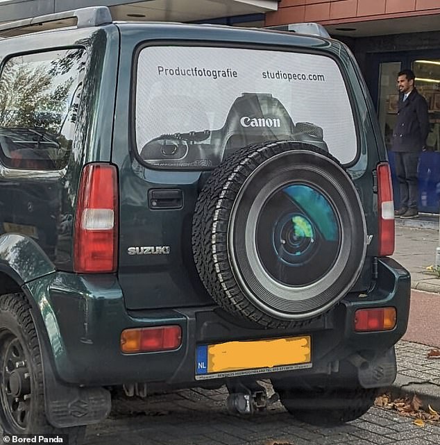 People from all over the world have taken to social media to share photos of the most ingenious advertising campaigns they've come across, and Bored Panda has collected the best into an online gallery.  Includes this Canon Camera advertisement on the back of a Suzuki Jimny