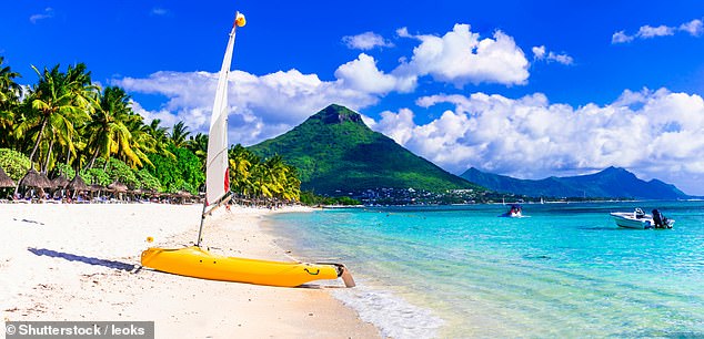 The Briton, 55 years old, landed in Mauritius on Saturday and stayed in a hotel in Ebène, on the west side of the paradise island.  He went to nearby Flic en Flac beach (pictured) for the first time on Sunday and got into trouble in the water