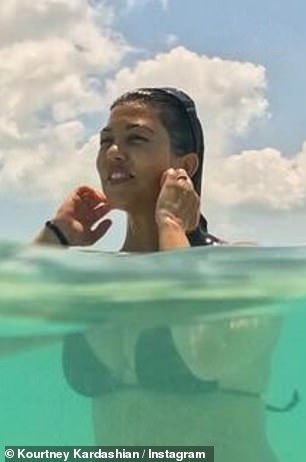 Kourtney Kardashian joked about the infamous moment her sister Kim Kardashian lost her $75,000 diamond in the ocean during an episode of Keeping Up With the Kardashians