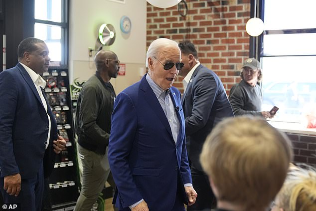 President Joe Biden tried to rip a page from his predecessor and 2024 opponent Donald Trump's playbook on Wednesday by ordering fast food for construction workers