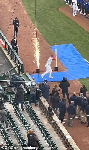 As soon as he stepped foot on the field, fireworks erupted